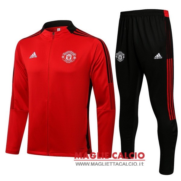 nuova manchester united insieme completo rosso II nero giacca 2021-2022