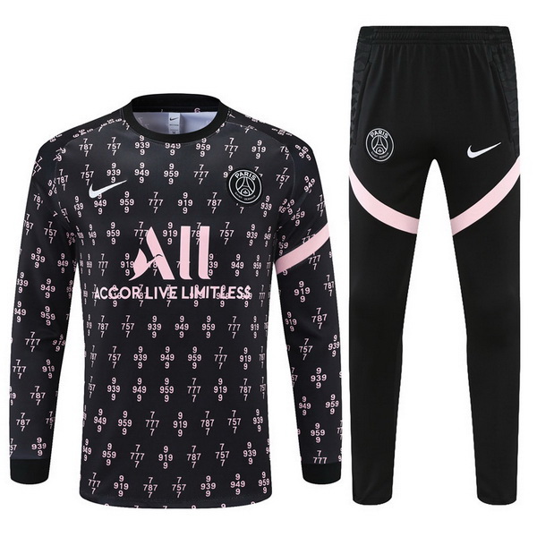 nuova paris saint germain insieme completo nero III rosa bambino giacca 2021-2022