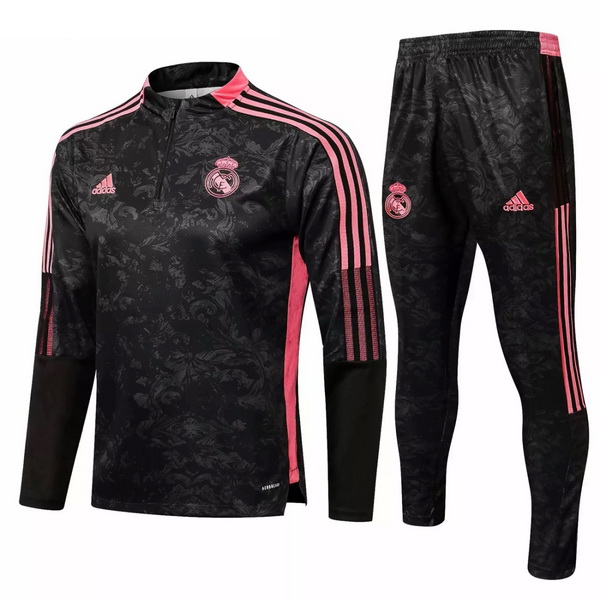 nuova real madrid insieme completo nero rosa bambino giacca 2021-2022