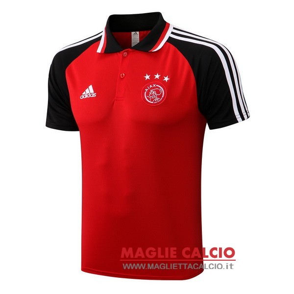ajax rosso nero magliette polo nuova 2021-2022