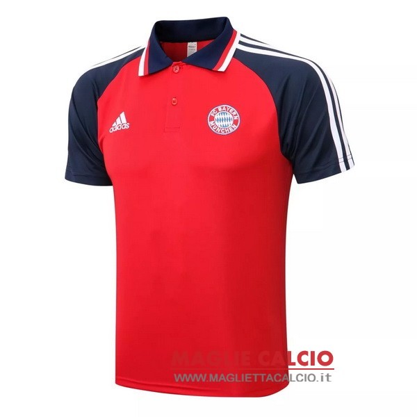 bayern munich rosso nero magliette polo nuova 2021-2022