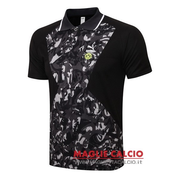 borussia dortmund nero grigio magliette polo nuova 2021-2022