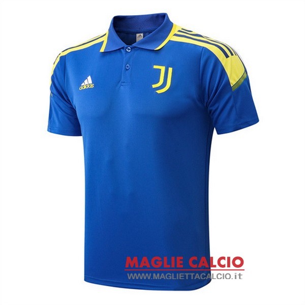 juventus blu giallo magliette polo nuova 2021-2022