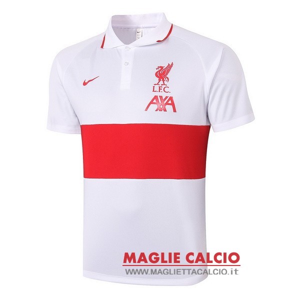 liverpool bianco rosso magliette polo nuova 2021-2022