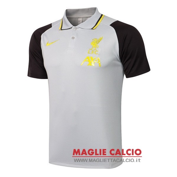 liverpool grigio giallo magliette polo nuova 2021-2022