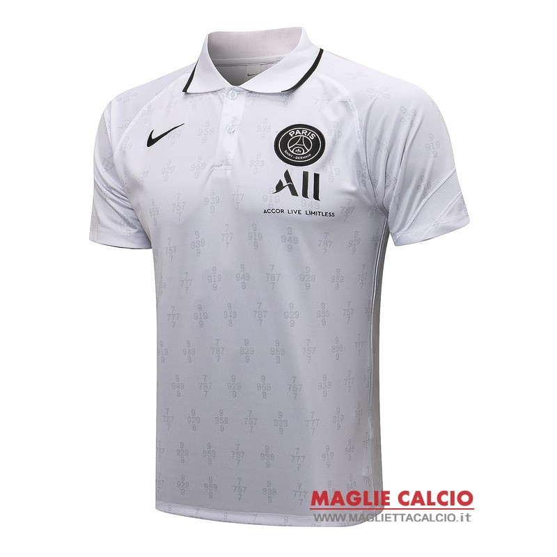 paris saint germain bianco nero magliette polo nuova 2021-2022