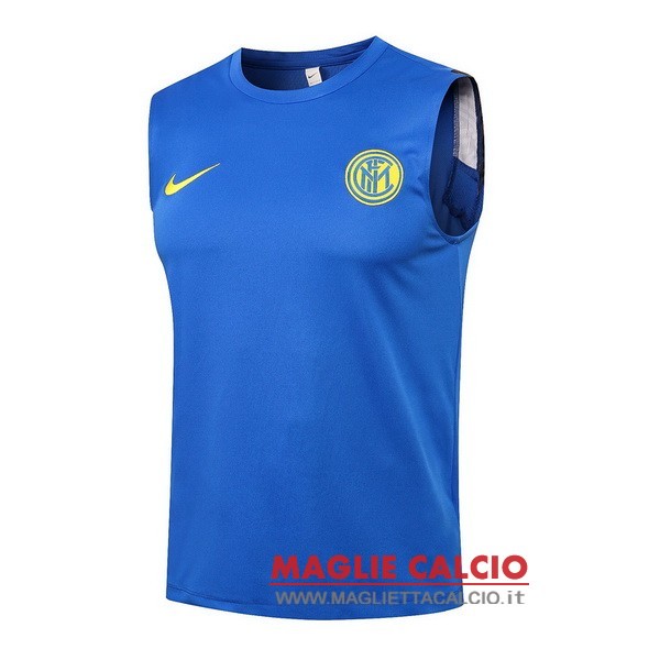 nuova formazione senza maniche divisione magliette inter milan 2021-2022 blu
