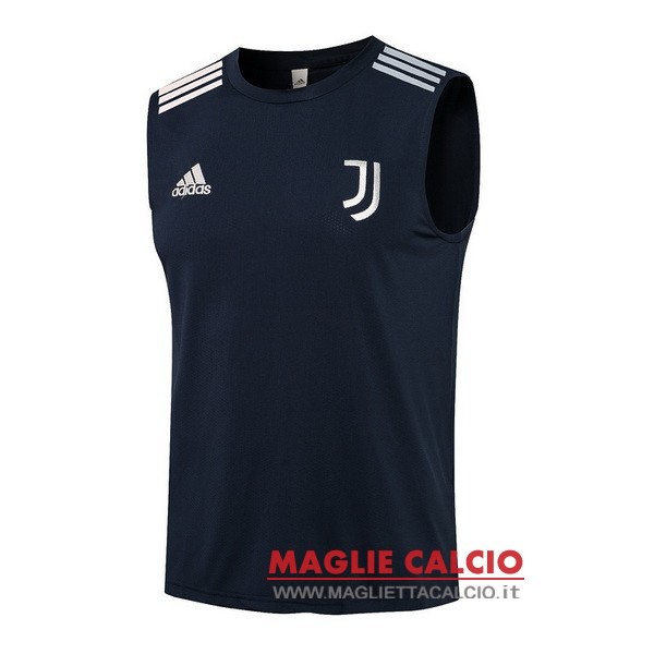 nuova formazione senza maniche divisione magliette juventus 2021-2022 blu navy