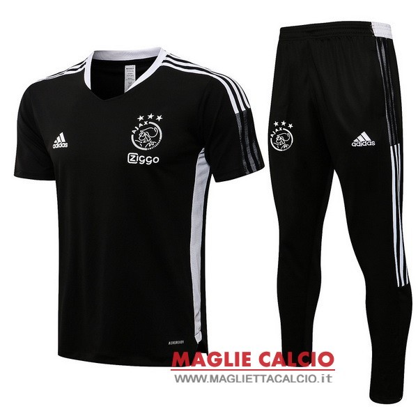 nuova formazione set completo magliette ajax 2021-2022 nero bianco