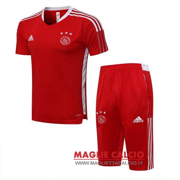 nuova formazione set completo magliette ajax 2021-2022 rosso I bianco