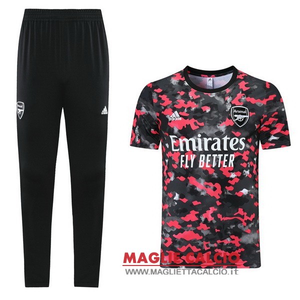 nuova formazione insieme completo divisione magliette arsenal 2021-2022 rosso- II nero