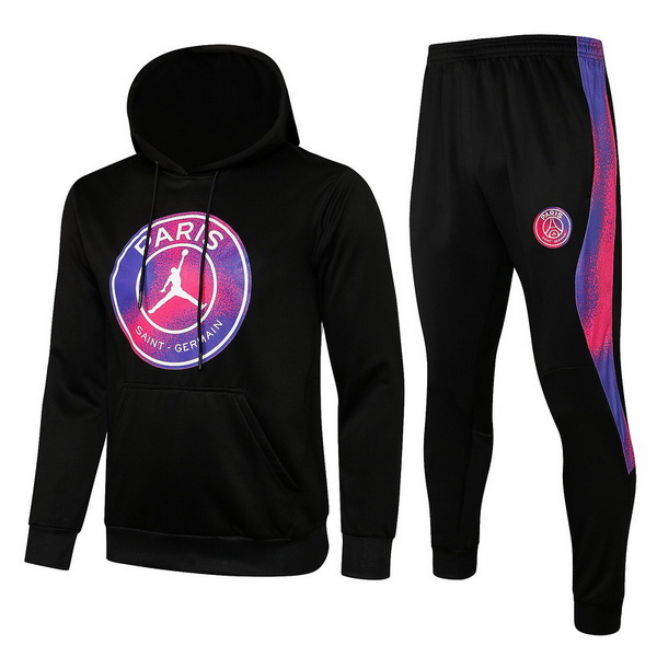 nuova paris saint germain insieme completo nero I purpureo bambino giacca felpa cappuccio 2021-2022