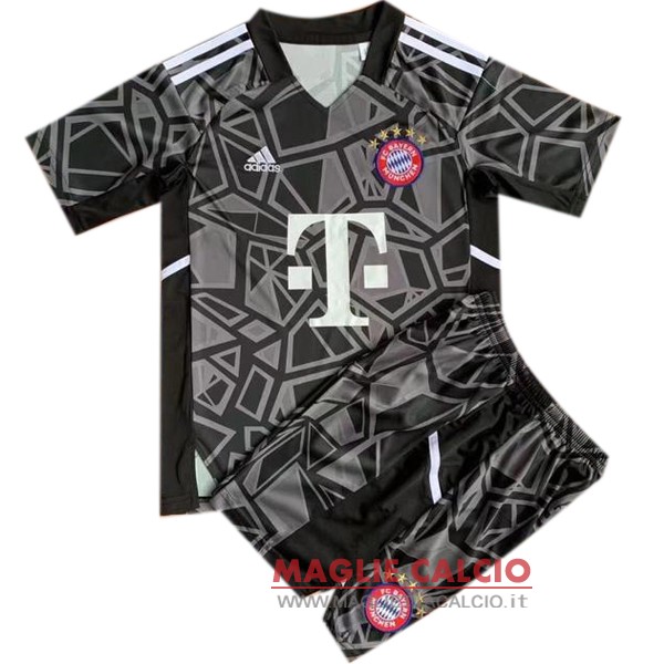 nuova portiere magliette bayern munich set completo bambino 2022-2023 nero