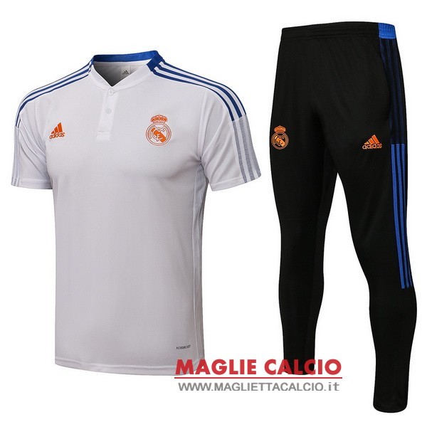 polo set completo maglia real madrid 2021-2022 bianco