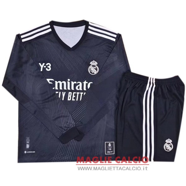 nuova Cuarta divisione magliette manica lunga real madrid set completo uomo retro 2021-2022