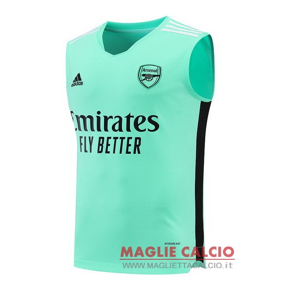 nuova formazione senza maniche magliette arsenal 2022-2023 verde nero