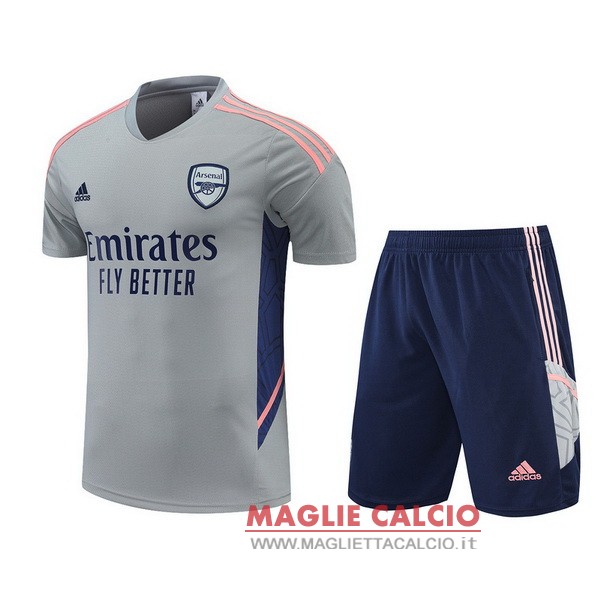 nuova formazione insieme completo divisione magliette arsenal 2022-2023 grigio blu