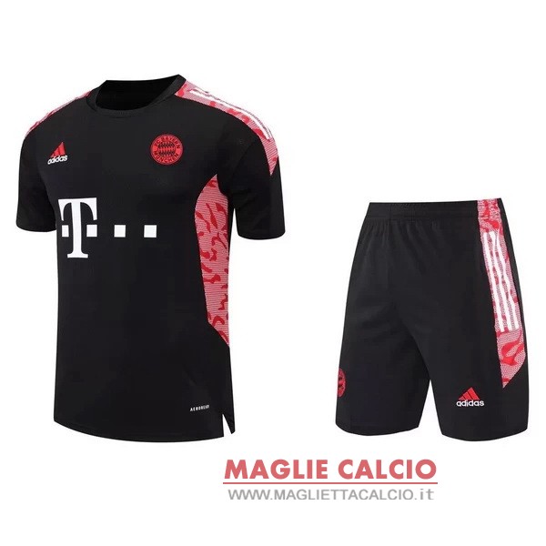 nuova formazione set completo divisione magliette bayern munich 2022-2023 nero rosso