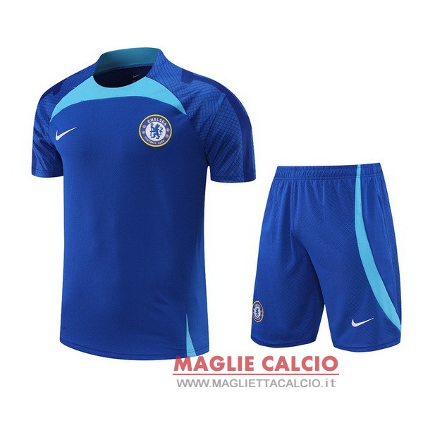 nuova formazione insieme completo divisione magliette chelsea 2022-2023 blu