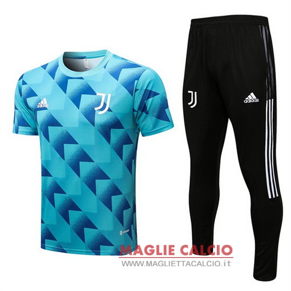 nuova formazione set completo divisione magliette juventus 2022-2023 blu i nero