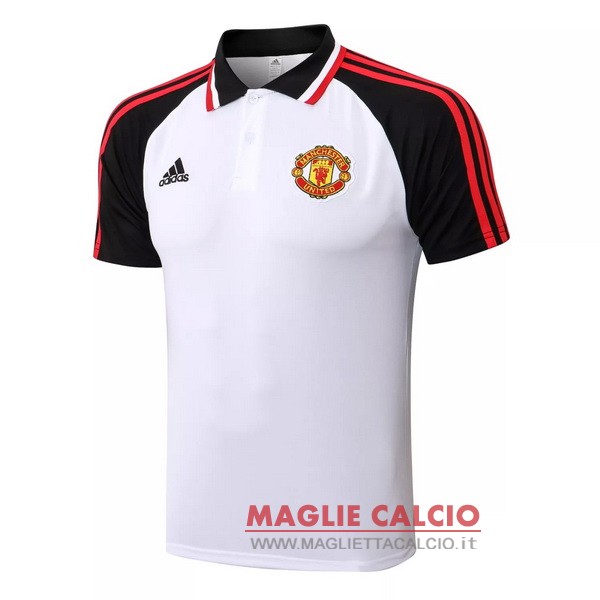 manchester united bianco nero rosso magliette polo nuova 2022-2023
