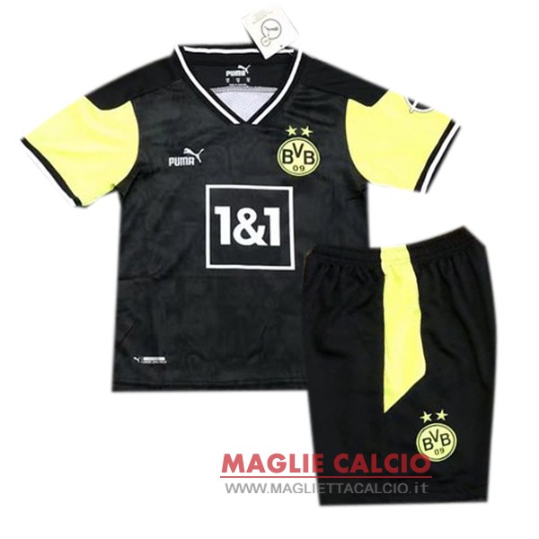 speciale magliette borussia dortmund set completo bambino 2021-2022 nero