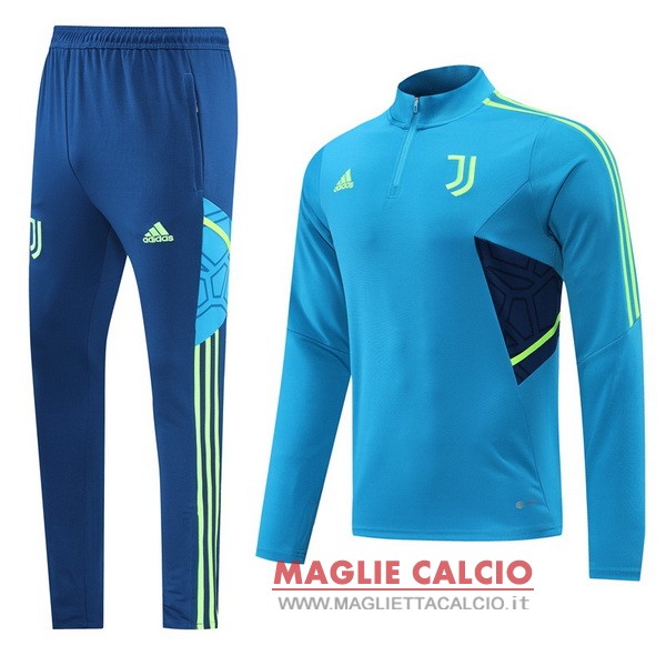 nuova juventus set completo blu verde giacca 2022-2023