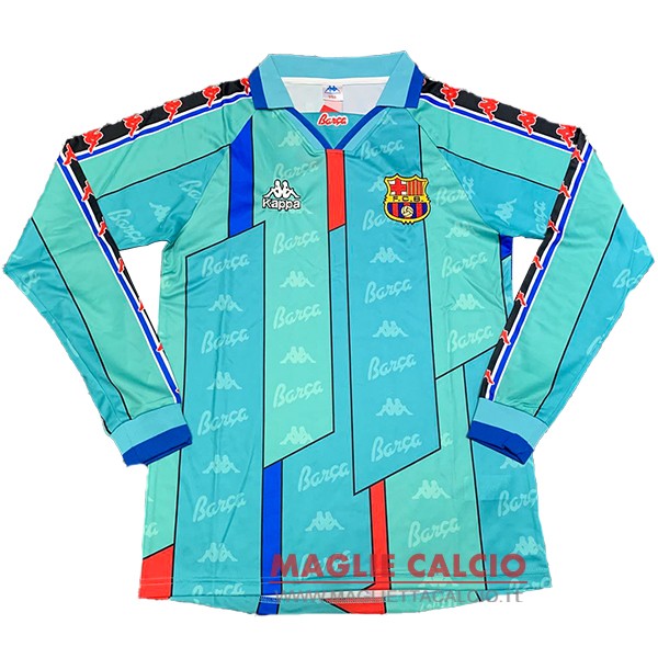 nuova seconda manica lunga divisione magliette barcellona retro 1996-1997