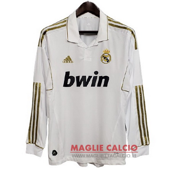 nuova prima manica lunga divisione magliette real madrid retro 2011-2012