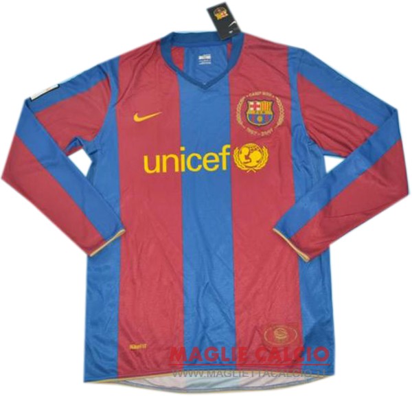 nuova primera manica lunga divisione magliette barcellona retro 2007-2008