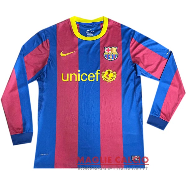 nuova primera manica lunga divisione magliette barcellona retro 2010-2011