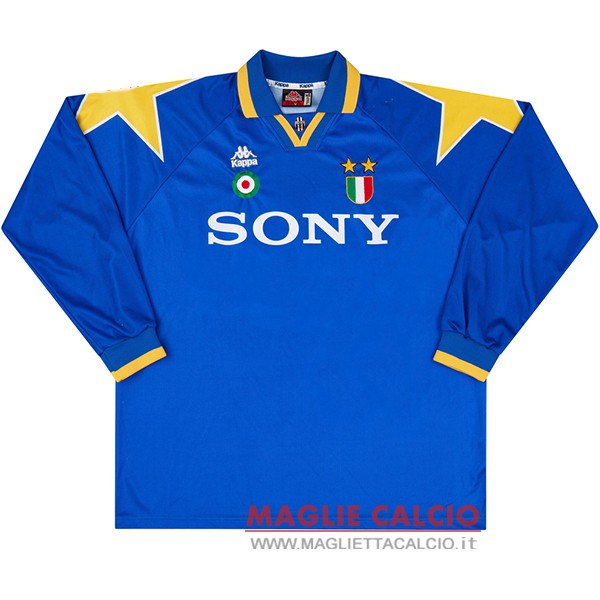 seconda divisione manica lunga magliette juventus retro 1995-1996