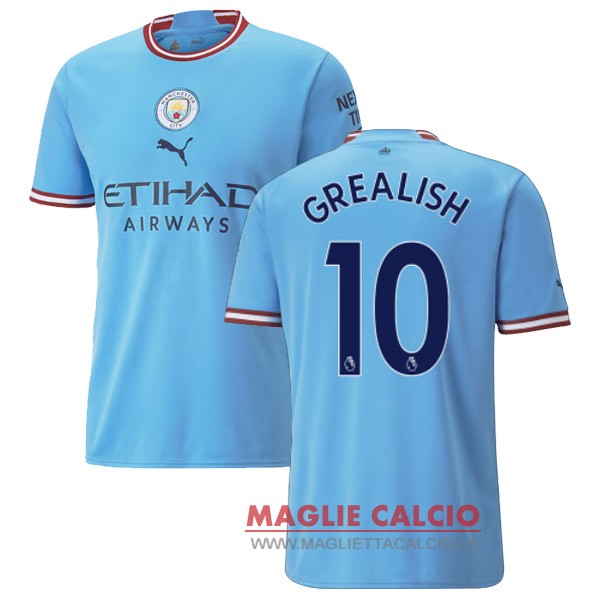 nuova maglietta manchester city 2022-2023 Grealish 10 prima