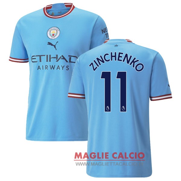 nuova maglietta manchester city 2022-2023 Zinchenko 11 prima