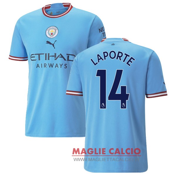 nuova maglietta manchester city 2022-2023 Laporte 14 prima