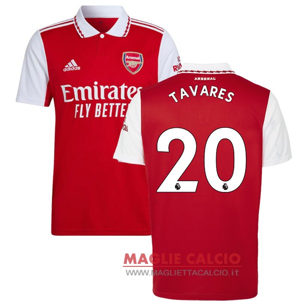 nuova maglietta arsenal 2022-2023 Tavares 20 prima