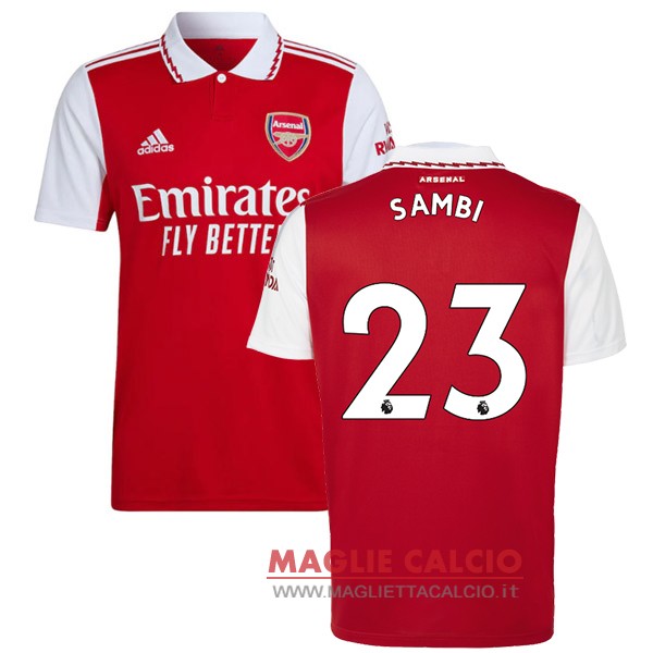 nuova maglietta arsenal 2022-2023 Sambi 23 prima