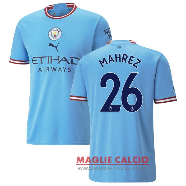 nuova maglietta manchester city 2022-2023 Mahrez 26 prima