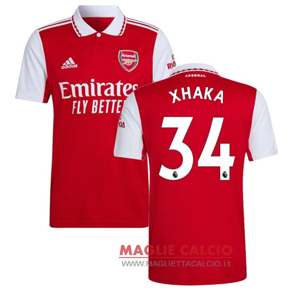 nuova maglietta arsenal 2022-2023 Xhaka 34 prima