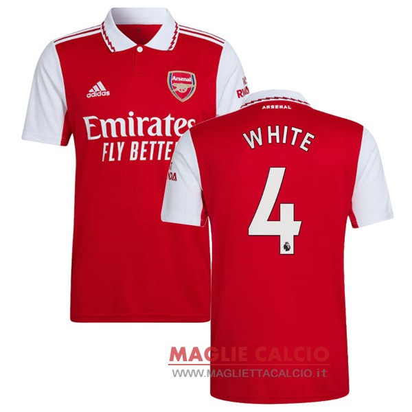 nuova maglietta arsenal 2022-2023 White 4 prima