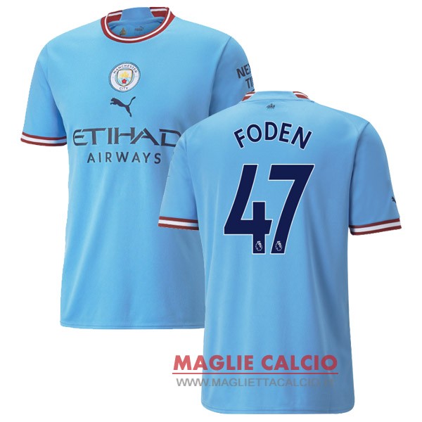 nuova maglietta manchester city 2022-2023 Foden 47 prima