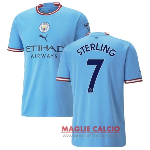 nuova maglietta manchester city 2022-2023 Sterling 7 prima