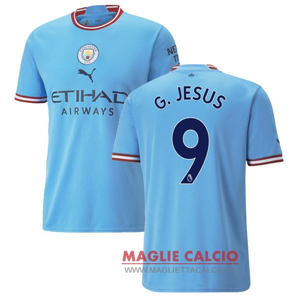 nuova maglietta manchester city 2022-2023 G.Jesus 9 prima
