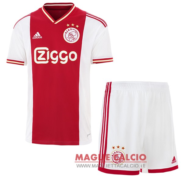 nuova primera concetto magliette ajax set completo bambino 2022-2023 I rosso