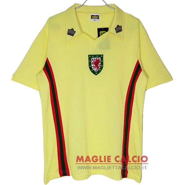 seconda magliette nazionale galles retro 1976-1979