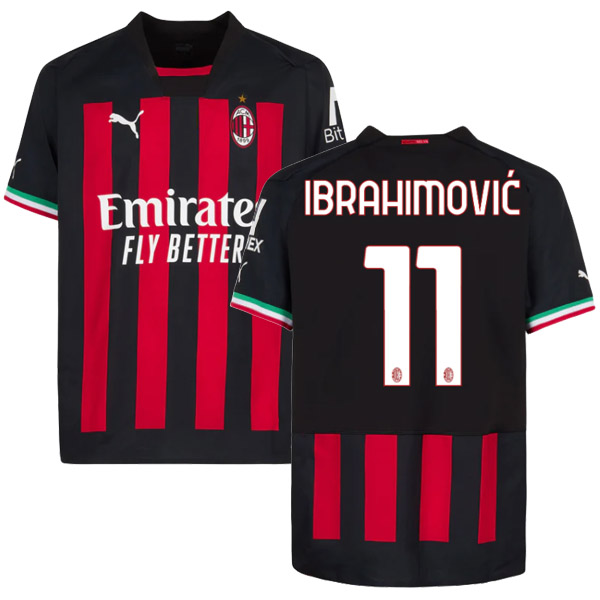 nuova maglietta ac milan 2022-2023 Ibrahimović 11 prima