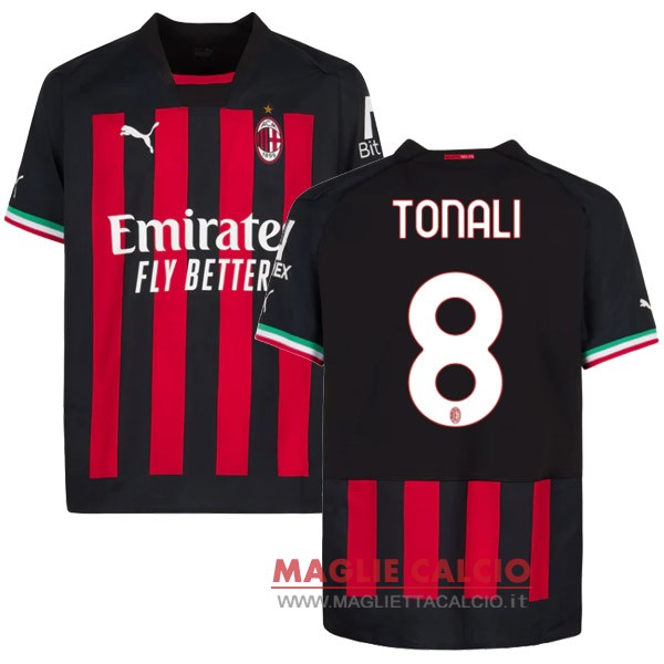 nuova maglietta ac milan 2022-2023 Tonali 8 prima