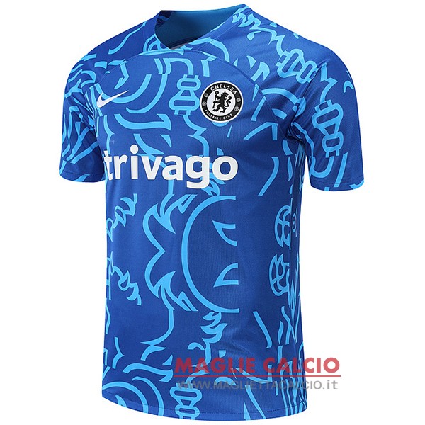 nuova formazione idivisione magliette chelsea 2022-2023 blu bianco