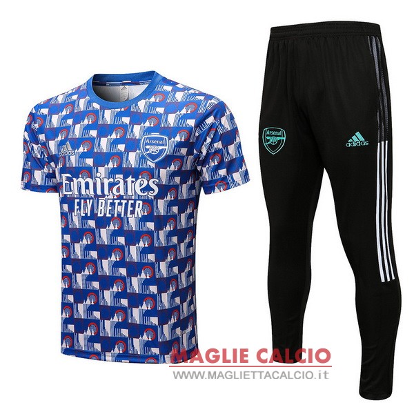 nuova formazione insieme completo divisione magliette arsenal 2022-2023 blu nero verde