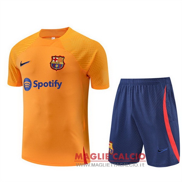 nuova formazione set completo divisione magliette barcelona 2022-2023 arancione blu